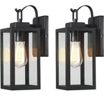 Pia Ricco Outdoor Wall Lights, Matte Black Exterior Fixture With Clear .... Fixed Price $69.99.