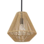 Golden Lighting Valentina 1-LIGHT Matte Black Lantern Pendant With Natural Shade. Fixed Price $24.99.