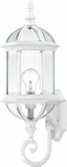 22" Outdoor Wall Light White Finish With Clear Beveled Glass. Fixed Price $103.99.