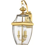 Newbury 3 Light Large Wall Lantern 22.5 Inches High-polished Brass Finish. Fixed Price $279.99.