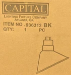 Capital Lighting 1-LIGHT Rlm Outdoor Lantern Black Angle Shade Fixture 936313-BK. Fixed Price $24.95.