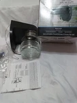 Mainstays Wall-mount Jelly Jar Light Black Finish Outdoor Clear Glass Hardwired. Fixed Price $14.00.