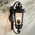 Casa Marseille Vintage Outdoor Wall Light Fixture Textured Black 36" Exterior. Fixed Price $699.99.