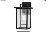 Hampton Bay Keswick Modern 1-LIGHT Matte Black Hardwired Outdoor Wall Sconce. Fixed Price $54.99.