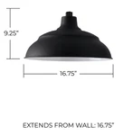Capital Rlm 1-LIGHT Outdoor Wall Lantern Black Shade Fixture 936316-BK. Fixed Price $49.95.