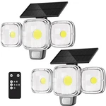 Solar Motion Sensor Outdoor Lights, 3 Modes Led Security Flood With Rem.... Fixed Price $36.61.