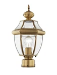 Livex Lighting 2153 Brass Monterey 1-LIGHT Outdoor Post. Fixed Price $185.96.