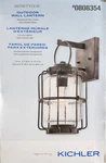 New Kichler 1-LIGHT Weathered Zinc 60W Outdoor Wall Lantern Mounted 39503. Fixed Price $89.99.