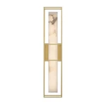 Eurofase Blakley 1 Light 24" Sconce, Gold/white Alabaster 46838-025. Fixed Price $476.00.