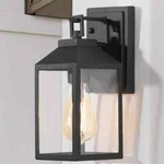 Lnc Industrial Textured Black Outdoor Lantern Sconce W/ Clear Glass Shade. Fixed Price $29.54.