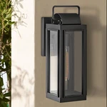Hinkley Sag Harbor 16 1/4" High Rectangular Black Outdoor Wall Light. Fixed Price $329.00.