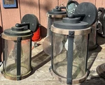 Kichler Barrington Outdoor Wall Lanterns Distressed Black Clear Seeded Glass. Fixed Price $50.00.