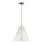 Generation Lighting Gordon 1-LIGHT Antique White Hanging Pendant Steel Shade. Fixed Price $110.00.