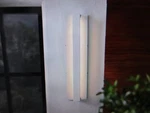 Home Decorators Archer 24 In. White Integrated Led Outdoor Wall Light Fixture. Fixed Price $56.95.