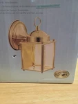 Hampton Bay 7 3/4". Brass Exterior Coach Light BN2. Fixed Price $19.99.