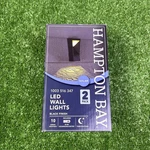 Hampton Bay Black Integrated Led Outdoor Solar Wall Lantern Sconce Light 2 Pack. Fixed Price $39.99.