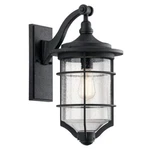 Kichler Royal Marine Outdr Wall 1LT 9.5X18.25",DIST Blk, Clear Seed - 49127DBK. Fixed Price $369.99.