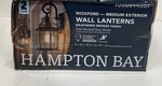 Hampton Bay Wickford Twin Pack 1-LIGHT Weathered Bronze Outdoor Lantern. Fixed Price $52.95.