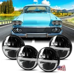 Dot 4PCS 130W Halo 5-3/4 5.75" Led Headlights For Chevy Caprice Bel Corvair. Fixed Price $115.99.