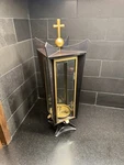 Outdoor Copper/brass Beveled Glass Tombstone Memorial Lantern Legendurn. Fixed Price $375.00.