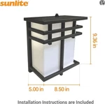 Sunlite Led Mission Style Outdoor Fixture 800LM Photocell Color Temp Select. Fixed Price $27.99.