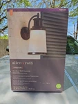 Allen + Roth 15.5-IN Outdoor Led Wall Light Frosted Crackle Glass Shade 1085688. Fixed Price $30.00.