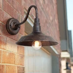 Riigoog Outdoor Wall Light, 9.8" Iron Art Gooseneck 1 Pack, Bronze. Fixed Price $40.17.