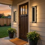 Picico 12" Modern Outdoor Wall Light, 4.33" Wide Covers Junction Box Dimmable.... Fixed Price $73.89.
