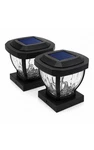 2-PACK Glass Solar Post Cap Lights Led Outdoor Fits 3.5 X In.. Fixed Price $29.99.