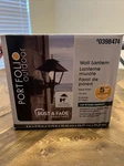 New Porfolio Black Plastic Wall Lantern Light Rust & Fade Resistant #0398474. Fixed Price $15.00.