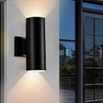 Cedar Hill 11 In. 2 Cylinder Black Led Outdoor Wall Sconce 800LM 16W Up/down. Fixed Price $23.33.