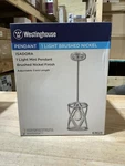 Westinghouse Isadora 1-LIGHT Brushed Nickel Mini Pendant. Fixed Price $29.00.