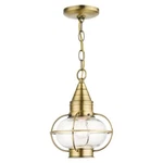 Livex Newburyport Light Outdoor Pendant Lantern, Antique Brass 26910-01. Fixed Price $349.96.