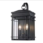 Hampton Bay Broward 17 In. 2-LIGHT Black Outdoor Wall Clear Glass. Fixed Price $13.99.
