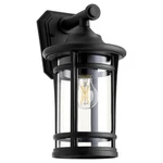 Textured Black One Light Outdoor Lantern From The Haley Collection. Fixed Price $126.00.