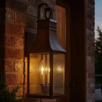 Beacon Hill 2-LIGHT Blackened Copper Hardwired Outdoor Wall Lantern Sconce. Fixed Price $357.28.