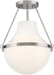Hinkley Lighting 46891 Collins 15"W Semi-flush Ceiling Fixture Nickel. Fixed Price $449.00.