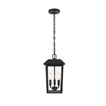 Elegant Lighting Riggs 3 8 X 15" Outdoor Pendant, Black/clear - OD502H15BK. Fixed Price $144.00.