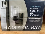 Hampton Bay Evangeline 4.5" 1-LIGHT Modern Bronze Indoor Wall Farmhouse Sconce. Fixed Price $18.95.