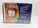 Hampton Bay Ashton Black Outdoor Wall Lantern Seeded Glass Sconce Light. Fixed Price $33.78.