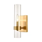 Danseer Brushed Gold With Glass Shade Wall Sconces 1-LIGHT, Clear. Fixed Price $111.70.
