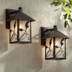 Franklin Iron French Garden 10 1/2" Bronze Outdoor Wall Light Set Of. Fixed Price $279.99.