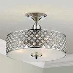 Saint Mossi Semi Modern Flush Mount Ceiling Chandelier, 3-LIGHTS K9 Crystal C.... Fixed Price $128.29.