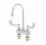 Lot Of 3 T&s Brass B-1141-XSCR4V15 4" Deck Mount Faucet W/ 6" Swing Gooseneck. Fixed Price $265.00.