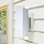 Cerdeco Brandon 13" Led Modern Square Aluminum Outdoor Wall Light,silver Brushed. Fixed Price $39.99.