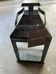 New Allen Roth Dark Galvanized Metal Light Outdoor Decor Lantern #JJ-20-141728. Fixed Price $25.99.