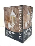 Hampton Bay 14.37 In. White Dusk Dawn Decorative Outdoor Wall Light Lantern. Fixed Price $36.99.