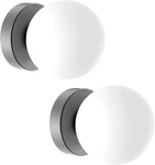 Aoceley 2-PACK Globe Wall Sconce Black Frosted Glass Modern 4.7" Light. Fixed Price $37.59.