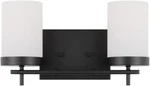 Generation Lighting 2-LIGHT Zire Modern Bath Fixture Wall Lamp Midnight Black. Fixed Price $35.00.