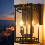 Myhaptim Dusk Dawn Sensor Outdoor Wall Lights Set 2 Waterproof Matte B. Fixed Price $24.95.